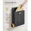 Wall-Mounted Mailbox - Metal - Black - Lockable Design with Newspaper Holder and Viewing Windows 4