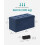 Foldable Storage Ottoman - Fabric - Dark Blue - Multi-functional Foot Stool with Storage 6