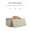 Foldable Storage Ottoman - Fabric - Cream White - Space-Saving Design 4