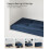 Foldable Storage Ottoman - Fabric - Dark Blue - Multi-functional Foot Stool with Storage 5