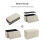 Foldable Storage Ottoman - Fabric - Cream White - Space-Saving Design 5