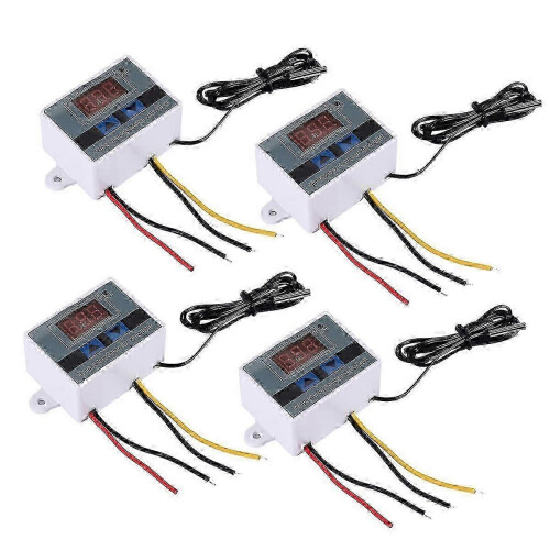 Efficient 220V Ac Digital Led Temperature Controller Xh-W3001 for Incubator Cooling Heating Switch Thermo 4PCS 1