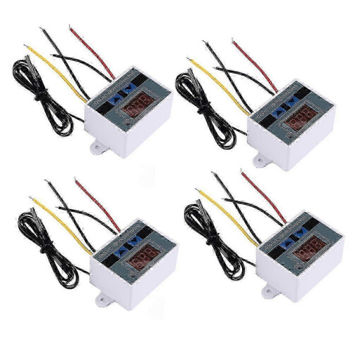Efficient 220V Ac Digital Led Temperature Controller Xh-W3001 for Incubator Cooling Heating Switch Thermo 4PCS 2