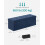 Foldable Storage Ottoman - Fabric - Dark Blue - Multifunctional Foot Rest with Storage 6