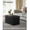 Foldable Small Storage Ottoman - Fabric - Ink Black - Multi-Functional Footrest with 300 kg Load Capacity 2