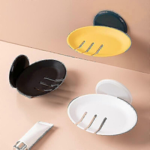 Punch-free Soap Bracket Drainage Fast Drying Clear Anti-moisture Soap Bracket Box Stand 1