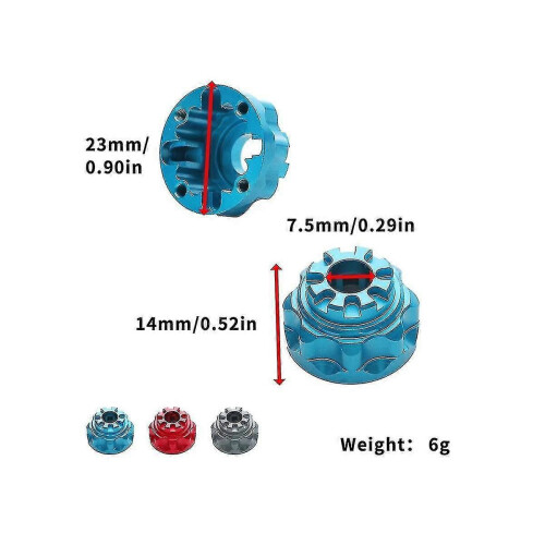 Μεταλλική θήκη διαφορικού για Trx4 1/10 Rc Crawler Auto Upgrade Components Accessories, κόκκινο 2 τεμάχια 1