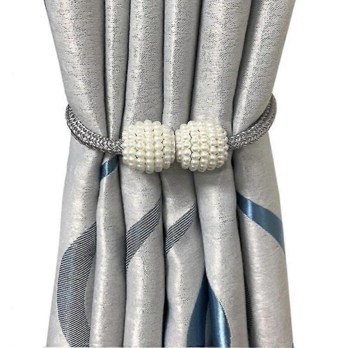 Lot de 2 attaches magnétiques robustes pour rideaux, avec perles. 1