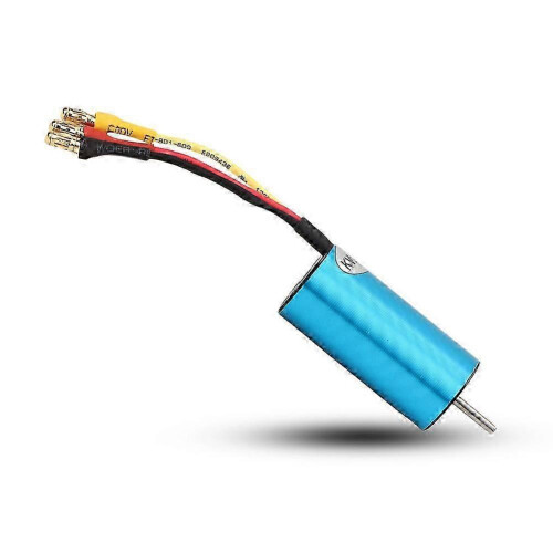 Motor brushless confiável de 4 polos 2040 4800KV para modelos de carros e barcos RC 1/18 de 1 ou 16 polegadas, azul. 2