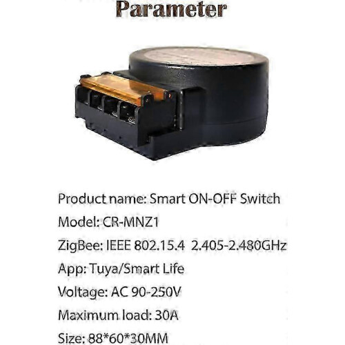 30A High Power ZigBee Compatible with Smart Switch, DIY Wireless Remote Control Module with Smart Life App,Timer Function 2