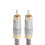 Cabo RCA macho para RCA macho eficiente para subwoofer, com conectores banhados a ouro. 4