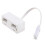 RJ11 Stecker auf Buchse Doppelbuchse Telefonverteiler 4