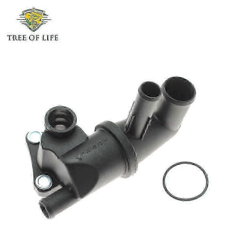 Carcaça do termostato compatível com Hyundai Getz Click 2002 a 2010 com flange de refrigeração 1