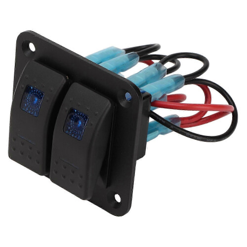 2 Gang Rocker Switch Panel IP65 Waterproof 1224V Multi Protective Fitting for Yacht Car 2