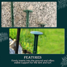 Outdoor Gardening Pegs Plastic Ground Stakes for Plant Fixed 100Pcs Green