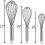 Stainless Steel Hand Whisk, Beater for Mixing, Beating, and Stirring - 3 Pack 2