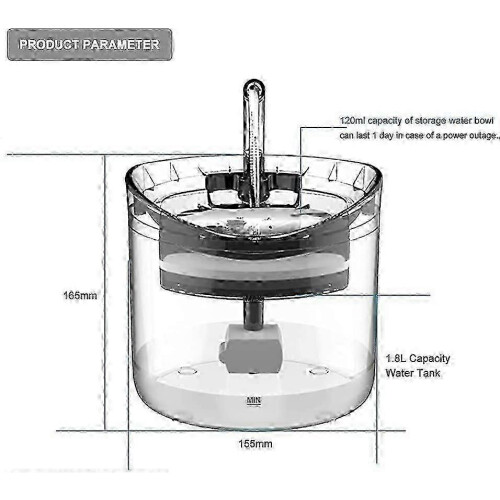 Διανομέας νερού για γάτες και σκύλους 60oz/1.8lsuper Sound-Off για κατοικίδια 1
