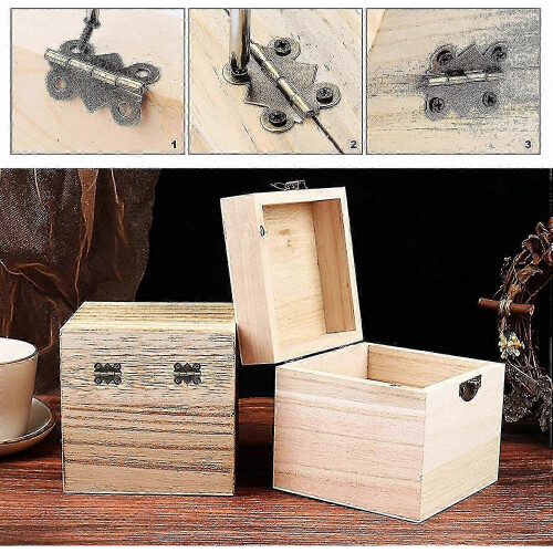 Compatibile con mini cerniere da 50 pezzi, cerniere pieghevoli a farfalla da 25x20 mm, mini cerniere in bronzo antico per mobili e armadi. 2