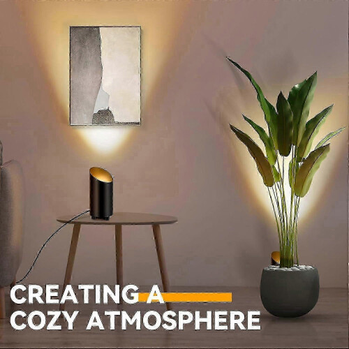2-Pack Indoor Uplighting with GU10 Bulbs and Foot Switch 2