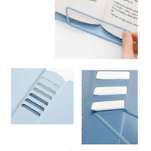Portable Adjustable Angle Metal Eye Protective Reading Shelf Lightweight Blue) 1Pcs 1