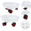 Support mobile pour pots de fleurs, étagère de support, présentoir à pots de fleurs à roulettes, plastique, 2 pièces 2