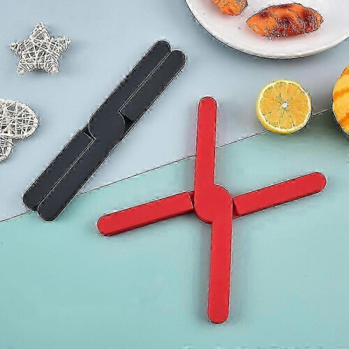 Cross Silicone Placemat, Pot Bracket Coaster for Kitchen and Dining - Grey 2
