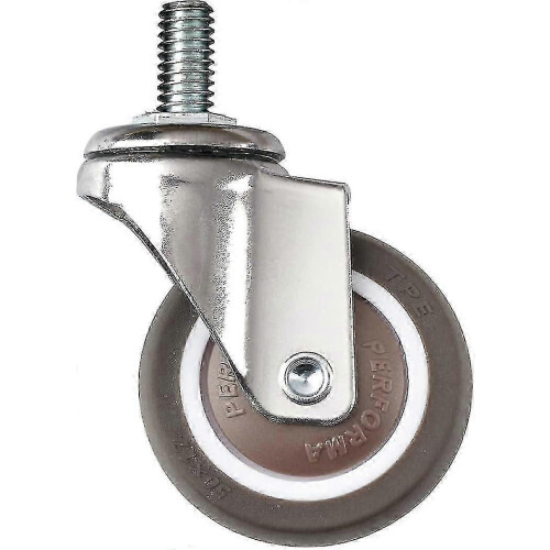 Πακέτο 4 περιστρεφόμενων τροχών M6x15mm με σπείρωμα 32mm από καουτσούκ TPE 2