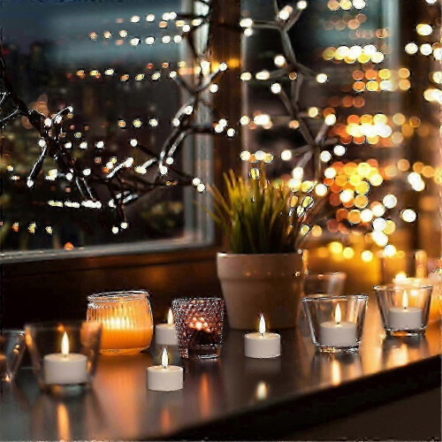 Conjunto de 12 velas de LED recarregáveis e eficientes, sem chama, com base de carregamento remota. 2