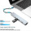 Hub robusto 8 em 1 Tipo-C para USB 3.0, USB-C, HDMI, LAN, RJ45, SD e TF para MacBook e laptops. 3