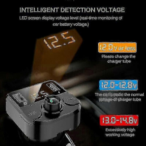 Ασύρματος πομπός Bluetooth Fm σε αυτόματο Mp3 Player Ραδιόφωνο Φορτιστής USB Handsfree 1