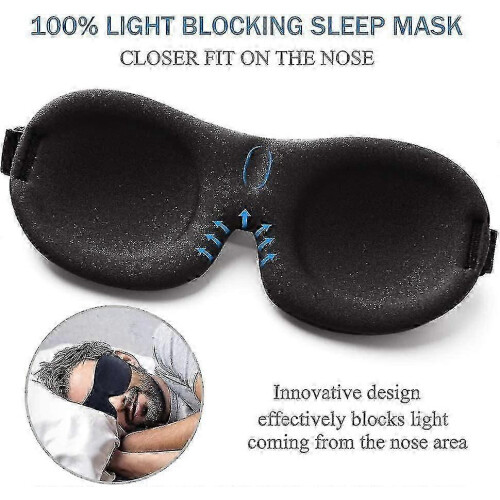 Efficient Ultra Flexible & Comfortable 100% Natural Silk Eye Blinder with Light-Blackout Design 2