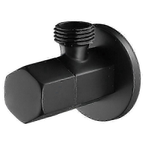 Durable Black Shut-Off Valve Angle Faucet, Solid Brass Diverter Valve for Shower Head Coupler 1
