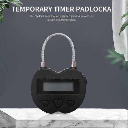 Compatible with Smart Time Lock LCD Display - Time Lock USB Rechargeable Temporary Timer Padlock - Travel Electronic 1