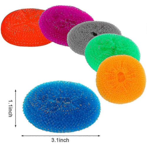 Spugnette abrasive in plastica efficienti per piatti e pentole, in nylon. 2
