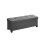 Foldable Storage Ottoman Bench - Fabric - Dark Grey - Versatile Footrest with Storage 1