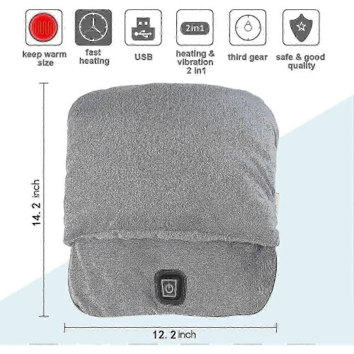 Reliable with Vibration Massage Function, Fast Super Flexible Flaw Wool Heating Footer(36*30cm)) 2