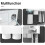 Wall Mounted Toothbrush Bracket with Toothpaste Dispenser Large Capacity Tray 3