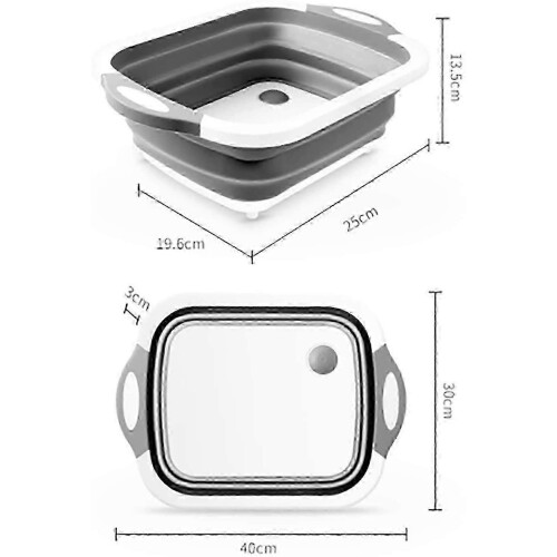 Vegetable Washing Basket Foldable with Drain Hole Kitchen Camping Drain Basket 1