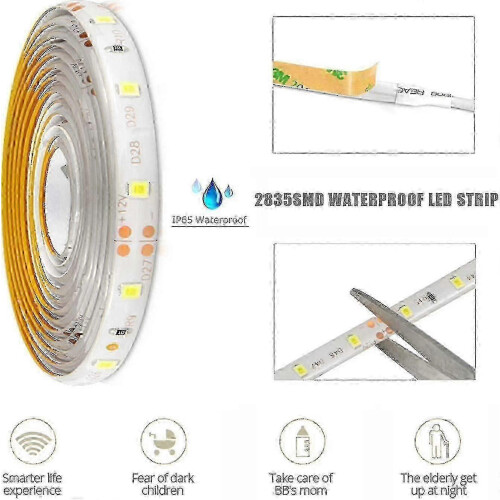 5m Warm White Led Night Lightweight Soft Strip with Pir Motion Sensor-Good 2