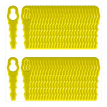 100 vervangende messen compatibel met Ryobi grastrimmer, dubbel gekartelde messenkoppen voor RAC155, RAC157 en RAC158.