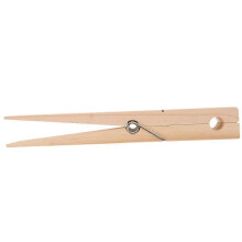 Wooden Giant Clothespin Towel Holder for Laundry Room 2Pcs Beige