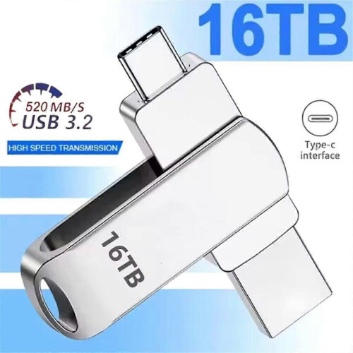 Μονάδα Flash USB υψηλής ταχύτητας 16TB, μεταλλική μονάδα μνήμης Pendrive, Memory Stick 2