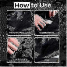 (Black) Down Jacket Repair Patches Pre-cut, Self-adhesive, Soft, Waterproof Junmai-hy
