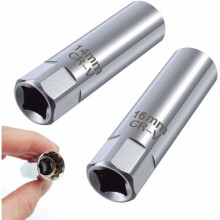 14 mm/16 mm magnetický 12-hranný objímkový kľúč na zapaľovacie sviečky, oceľový, odolný nástroj na údržbu automobilov