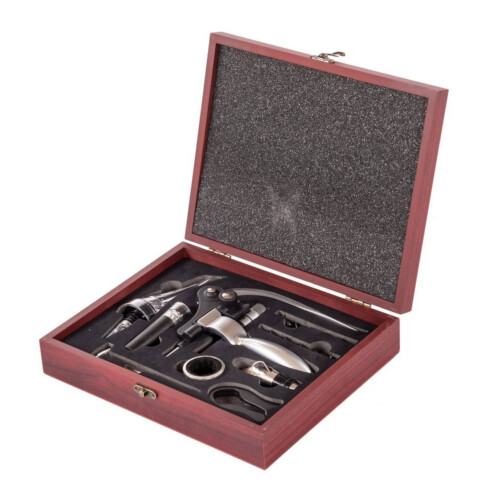 Oypla Oypla 9pc Wine Opener Accessory Gift Set with Rabbit Corkscrew