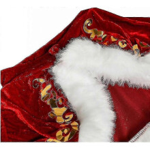 (XL, Red Women) Plus Size Deluxe Velvet Christmas Costume for Adults Santa Claus Cosplay Fancy Dress Suit
