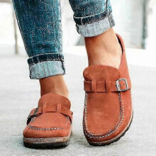 (42, Green) Women Casual Comfy Clogs Suede Slip On Sandals Summer Home Office Shoes