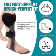 (S-Right (Carbon Fiber)) Lightweight AFO Ankle Support - Rehabilitation Orthosis for Stroke Patients