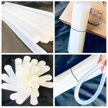 100 Pack Hot Melt Stick High Temperature Resistant White Transparent Glue Stick(7*150mm)