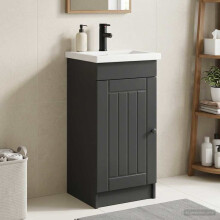 vidaXL Bathroom Vanity with Sink Black 42 x 40 x 84.5 cm